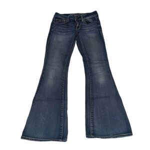 American Eagle Outfitters Boho Flare Dark Wash Denim Jeans Women’s size 2